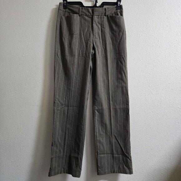 Women's  Dockers Ideal Fit Striped Metro Fit Stretch Gray Dress Pants Size 8 M - Picture 1 of 6